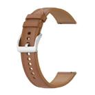 For Huami Amazfit GTR 3 / GTR 3 Pro Calf Texture Sewing Thread Watchband(Light Brown) - 1