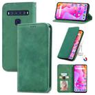 For TCL 10L Retro Skin Feel Magnetic Horizontal Flip Leather Phone Case(Green) - 1