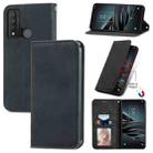 For TCL 20 XE Retro Skin Feel Magnetic Horizontal Flip Leather Phone Case(Black) - 1