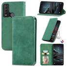 For TCL 20 XE Retro Skin Feel Magnetic Horizontal Flip Leather Phone Case(Green) - 1