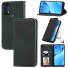 For TCL 20B Retro Skin Feel Magnetic Horizontal Flip Leather Phone Case(Black) - 1