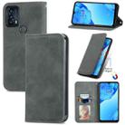 For TCL 20B Retro Skin Feel Magnetic Horizontal Flip Leather Phone Case(Gray) - 1