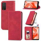 For TCL 205 Retro Skin Feel Magnetic Horizontal Flip Leather Phone Case(Red) - 1