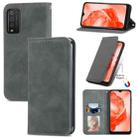 For TCL 205 Retro Skin Feel Magnetic Horizontal Flip Leather Phone Case(Gray) - 1