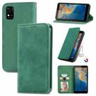 For ZTE Blade A31 Retro Skin Feel Magnetic Horizontal Flip Leather Phone Case(Green) - 1