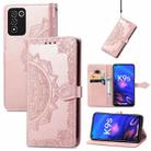 For OPPO K9s Mandala Flower Embossed Horizontal Flip Leather Phone Case(Rose Gold) - 1