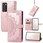For OPPO Realme GT Explorer Master Mandala Flower Embossed Flip Leather Phone Case(Rose Gold) - 1