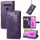 For TCL 10L Mandala Flower Embossed Horizontal Flip Leather Phone Case(Purple) - 1