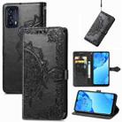 For TCL 20B Mandala Flower Embossed Horizontal Flip Leather Phone Case(Black) - 1