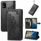 For ZTE Blade A31 Mandala Flower Embossed Horizontal Flip Leather Phone Case(Black) - 1