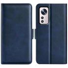 For Xiaomi 12 Dual-side Magnetic Buckle Flip Leather Phone Case(Dark Blue) - 1