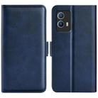 For vivo IQOO U5 5G Dual-side Magnetic Buckle Flip Leather Phone Case(Dark Blue) - 1