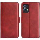 For vivo IQOO U5 5G Dual-side Magnetic Buckle Flip Leather Phone Case(Red) - 1