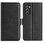 For vivo iQOO Neo5 S Dual-side Magnetic Buckle Flip Leather Phone Case(Black) - 1