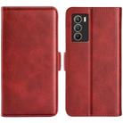 For vivo iQOO Neo5 S Dual-side Magnetic Buckle Flip Leather Phone Case(Red) - 1