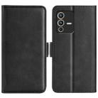 For vivo S12 Pro Dual-side Magnetic Buckle Flip Leather Phone Case(Black) - 1