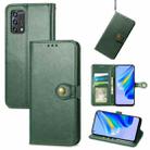 For OPPO A95 4G Solid Color Leather Buckle Phone Case(Green) - 1