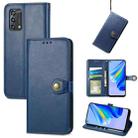 For OPPO A95 5G Solid Color Leather Buckle Phone Case(Blue) - 1