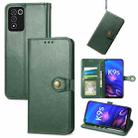 For OPPO K9s Solid Color Leather Buckle Phone Case(Green) - 1