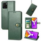 For vivo Y15s Solid Color Leather Buckle Phone Case(Green) - 1