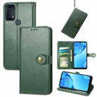 For TCL 20B Solid Color Leather Buckle Phone Case(Green) - 1