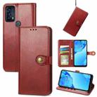 For TCL 20B Solid Color Leather Buckle Phone Case(Red) - 1