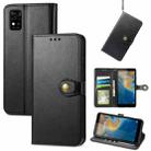 For ZTE Blade A31 Solid Color Leather Buckle Phone Case(Black) - 1