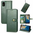 For ZTE Blade A31 Solid Color Leather Buckle Phone Case(Green) - 1