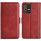 For vivo S12 Dual-side Magnetic Buckle Flip Leather Phone Case(Red) - 1