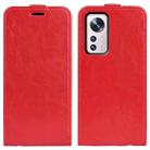For  Xiaomi 12 Pro R64 Texture Vertical Flip Leather Phone Case(Red) - 1