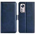 For Xiaomi 12 Pro Dual-side Magnetic Buckle Flip Leather Phone Case(Dark Blue) - 1