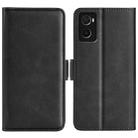 For OPPO A36 Dual-side Magnetic Buckle Leather Phone Case(Black) - 1
