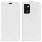 For OPPO A36 R64 Texture Vertical Flip Leather Phone Case(White) - 1