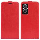 For OPPO A96 5G R64 Texture Vertical Flip Leather Phone Case(Red) - 1