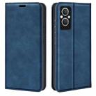 For OPPO A96 5G Retro-skin Magnetic Suction Leather Phone Case(Dark Blue) - 1