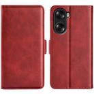 For Honor 60 Dual-side Magnetic Buckle Leather Phone Case(Red) - 1
