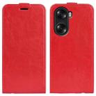 For Honor 60 R64 Texture Single Vertical Flip Leather Phone Case(Red) - 1