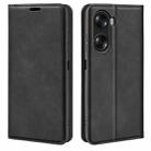 For Honor 60 Pro Retro-skin Magnetic Suction Leather Phone Case(Black) - 1