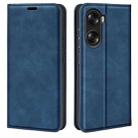 For Honor 60 Pro Retro-skin Magnetic Suction Leather Phone Case(Dark Blue) - 1