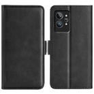 For OPPO Realme GT2 Pro 5G Dual-side Magnetic Buckle Leather Phone Case(Black) - 1