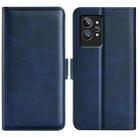 For OPPO Realme GT2 Pro 5G Dual-side Magnetic Buckle Leather Phone Case(Dark Blue) - 1