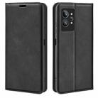 For OPPO Realme GT2 Pro 5G Retro-skin Magnetic Suction Leather Phone Case(Black) - 1