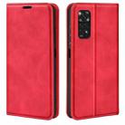 For Xiaomi Redmi Note 11 4G / Note 11S Retro-skin Magnetic Suction Leather Phone Case(Red) - 1