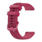 For Samsung Gear Sport 20mm Carbon Fiber Striped Silicone Watch Band(Wine Red) - 1