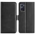 For OPPO Realme 9i Dual-side Magnetic Buckle Leather Phone Case(Black) - 1