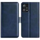 For OPPO Realme 9 Pro Dual-side Magnetic Buckle Leather Phone Case(Dark Blue) - 1
