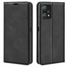 For OPPO Realme 9 Pro Retro-skin Magnetic Suction Leather Phone Case(Black) - 1