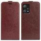 For OPPO Realme 9 Pro / Realme V25 R64 Texture Vertical Flip Leather Phone Case(Brown) - 1