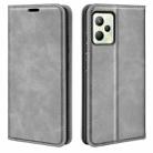 For OPPO Realme C35 Retro-skin Magnetic Suction Leather Phone Case(Grey) - 1