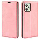 For OPPO Realme C35 Retro-skin Magnetic Suction Leather Phone Case(Pink) - 1